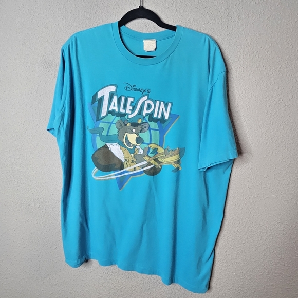 Disney DuckTales TaleSpin Tee Shirt Bundle Size XL Scrooge McDuck Green Blue 80s - Picture 8 of 14